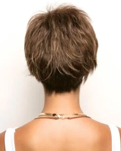 Billie (Exclusive) | Synthetic Wig By Noriko -Best Wig Outlet Store NO1701R Billie MarbleBrown R back