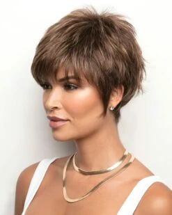 Billie (Exclusive) | Synthetic Wig By Noriko -Best Wig Outlet Store NO1701R Billie MarbleBrown R side