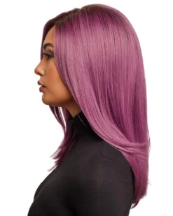 Cosmo Sleek | Lace Front & Monofilament Part Synthetic Wig By Rene Of Paris -Best Wig Outlet Store RP1511 CosmoSleek MauveBerry S