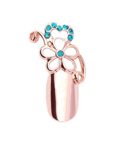 Stephen Nail Jewelry Flower (Small-Pink Gold)