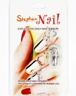 Stephen Nail Jewelry Flower (Medium-Silver) -Best Wig Outlet Store SN242 Flower M Silver p