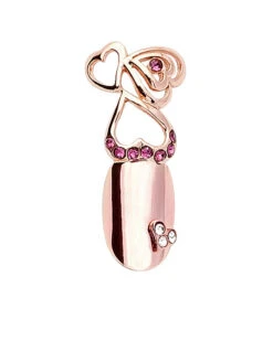 Stephen Nail Jewelry Triple Hearts (Small-Pink Gold)
