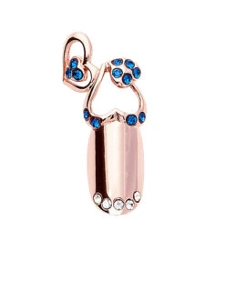 Stephen Nail Jewelry Twin Hearts (Small-Pink Gold)