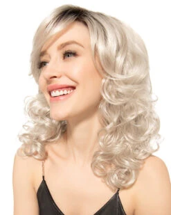 Breeze | Lace Front & Monofilament Top Synthetic Wig By TressAllure -Best Wig Outlet Store TAF1708 Breeze SnowGreyRooted F3