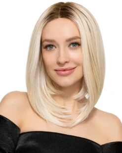 Undercut Bob | Lace Front & Monofilament Top Synthetic Wig By TressAllure -Best Wig Outlet Store TAMC1414 Undercut 613 1001 R18 F2