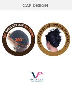 Mena | Lace Front Remy Human Hair Wig By Vivica Fox -Best Wig Outlet Store VF37148 Mena cap