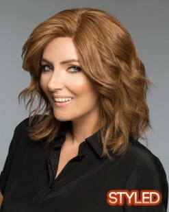 Medi Tach | French Top Human Hair Wig By Wig Pro -Best Wig Outlet Store WP120 Medi Tach 10 12 styled